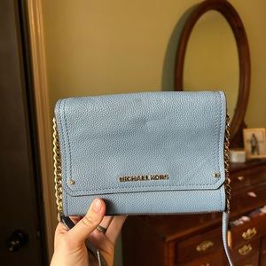 Micheal Kors Light Blue Crossbody Purse